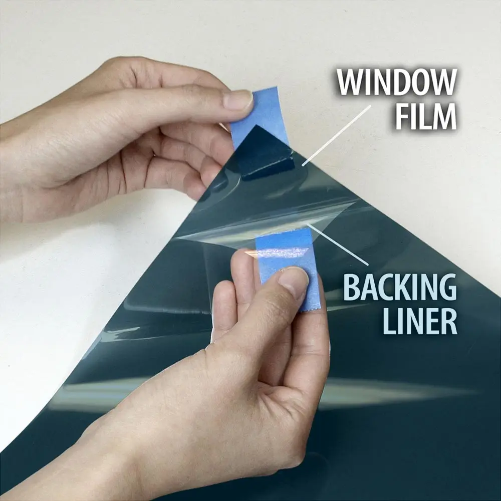 BDF 1SBK Window Film Static Cling Heat Rejection and Daytime Privacy Silver & Black - Image 6