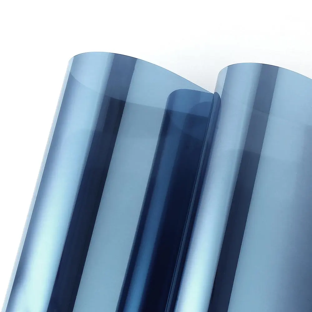 BDF 1SBL Window Film Static Cling Heat Rejection and Daytime Privacy Silver & Blue - Image 5