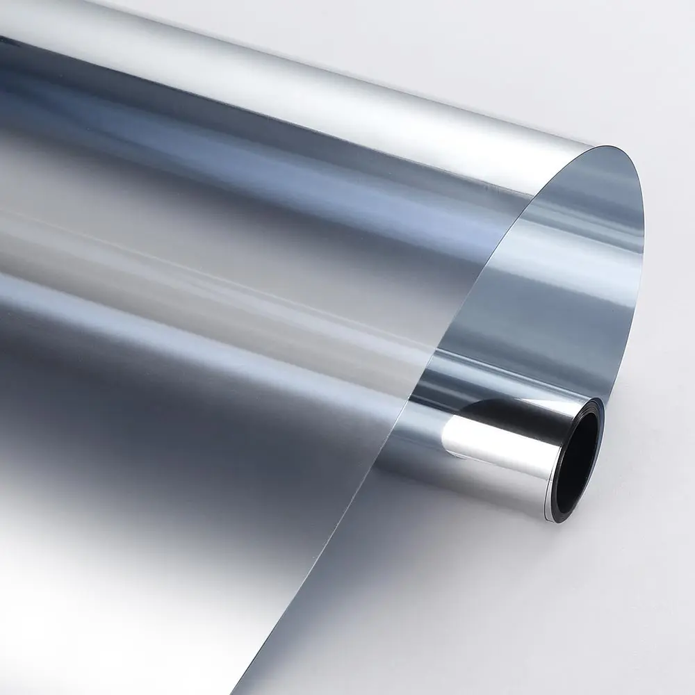 BDF 1SIL Window Film Static Cling Heat Rejection and Daytime Privacy Silver - Image 2