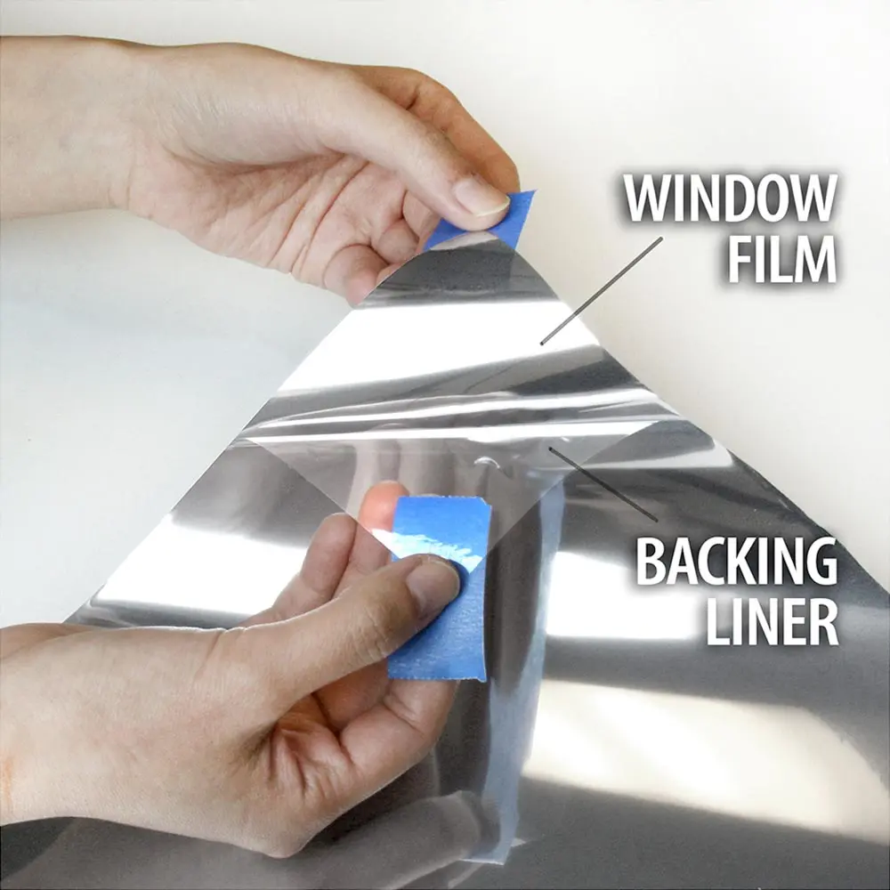 BDF 1SIL Window Film Static Cling Heat Rejection and Daytime Privacy Silver - Image 5