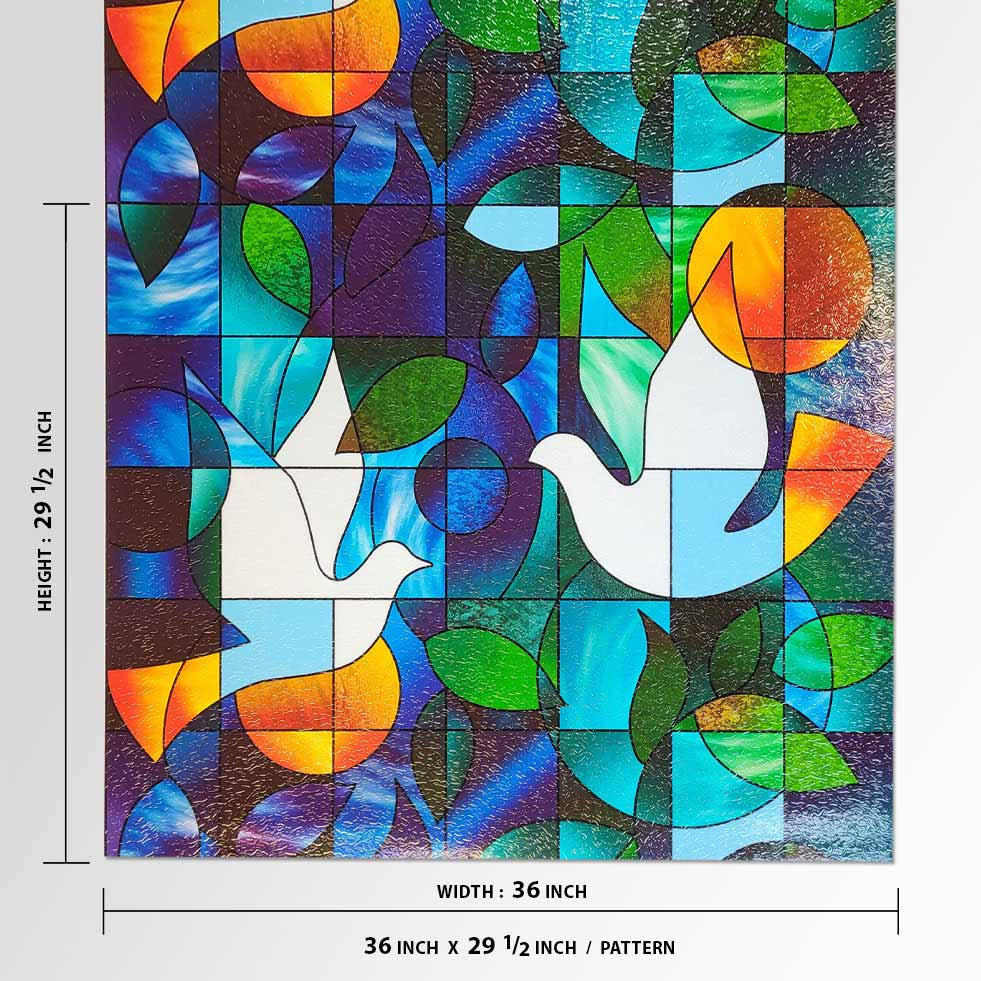 BDF 3DV Window Film Dove Stained Glass - Image 5