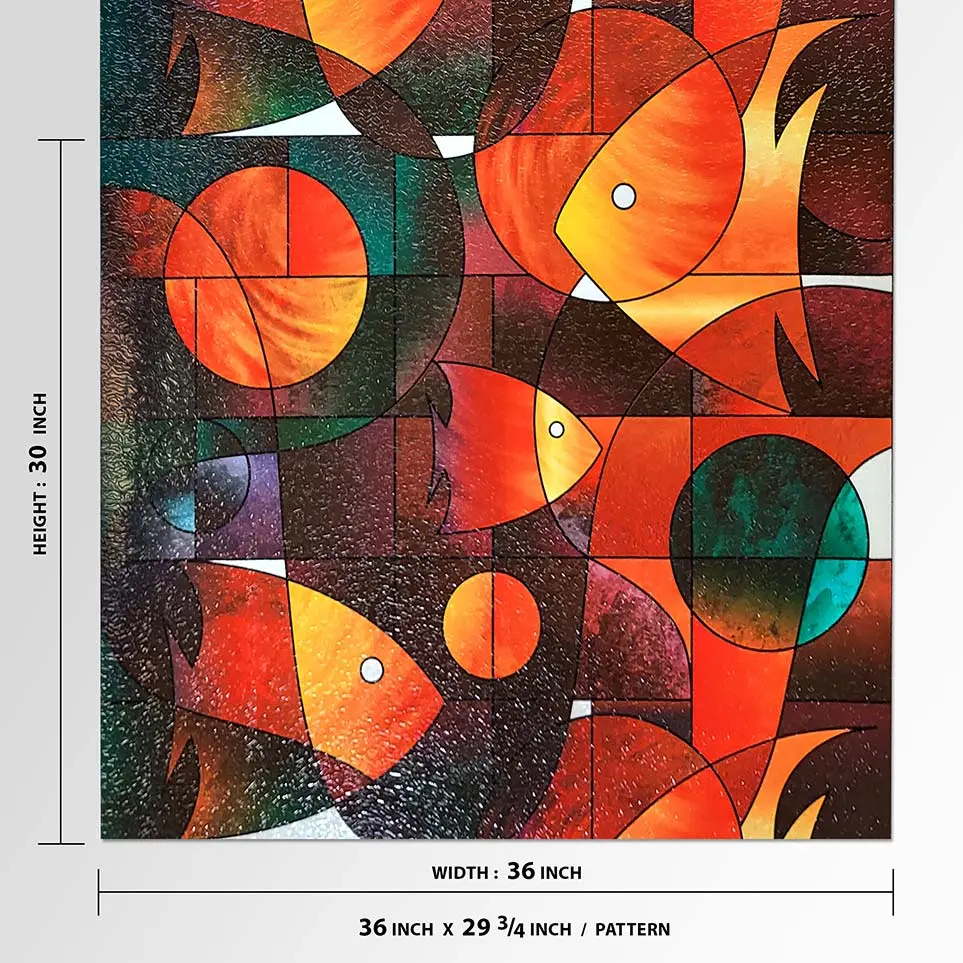 BDF 3FSH Window Film Fish Stained Glass - Image 4