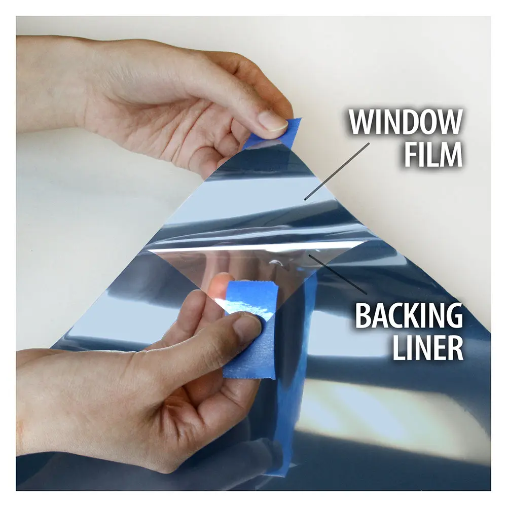 BDF PRBL Window Film Premium Color High Heat Control and Daytime Privacy Blue Outside, Silver Inside - Image 6