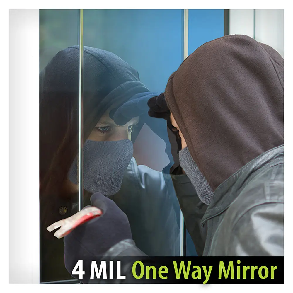 BDF S4MS15 Window Film Security and Daytime Privacy 4 Mil Mirror Silver (Dark) - Image 4