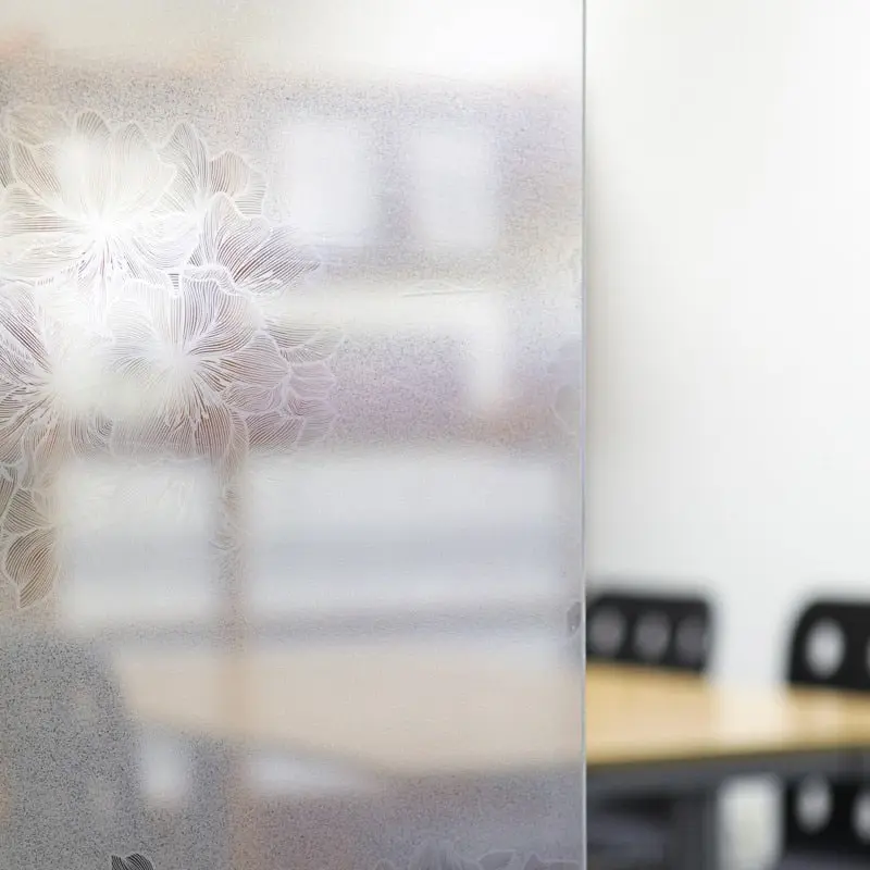 BDF 4ETFL Decorative Window Film Flowers Etched Glass